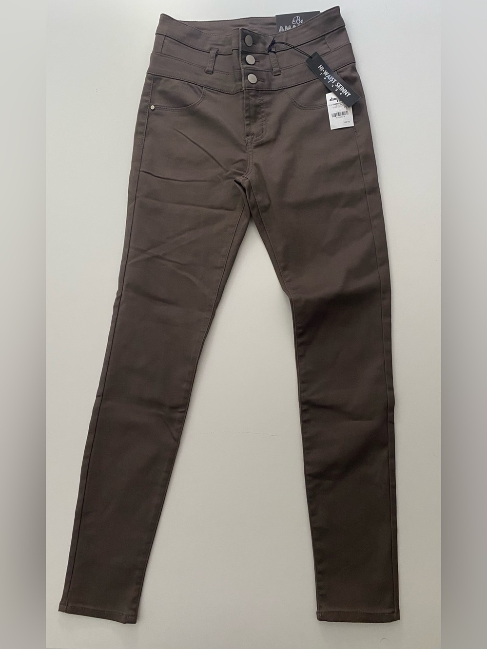 Refuge High-Waist Skinny Pants  - Brown NWT